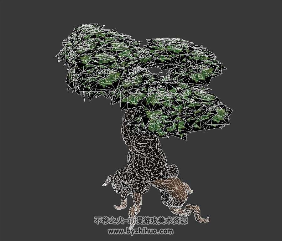 卡通榕树 3D模型 max格式下载