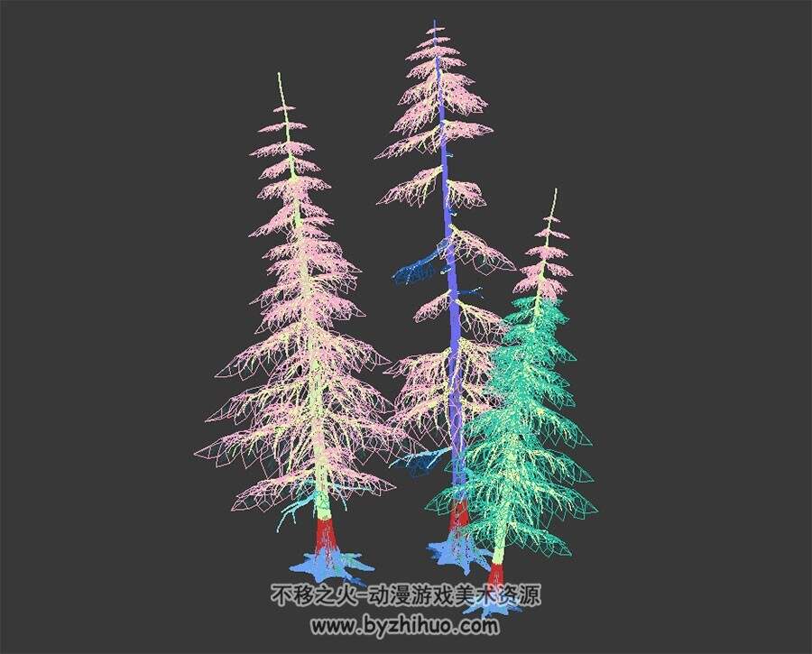 雪地松树 3D模型 max格式下载 野外场景