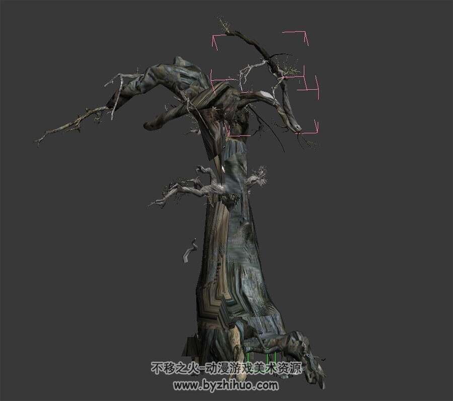 一棵枯树 max格式 3D模型下载 四角面