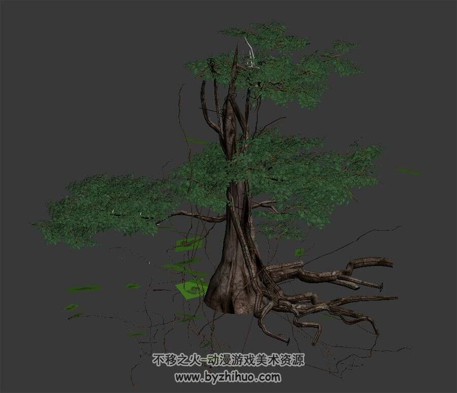 高大的老树 3D模型 四角面max格式下载