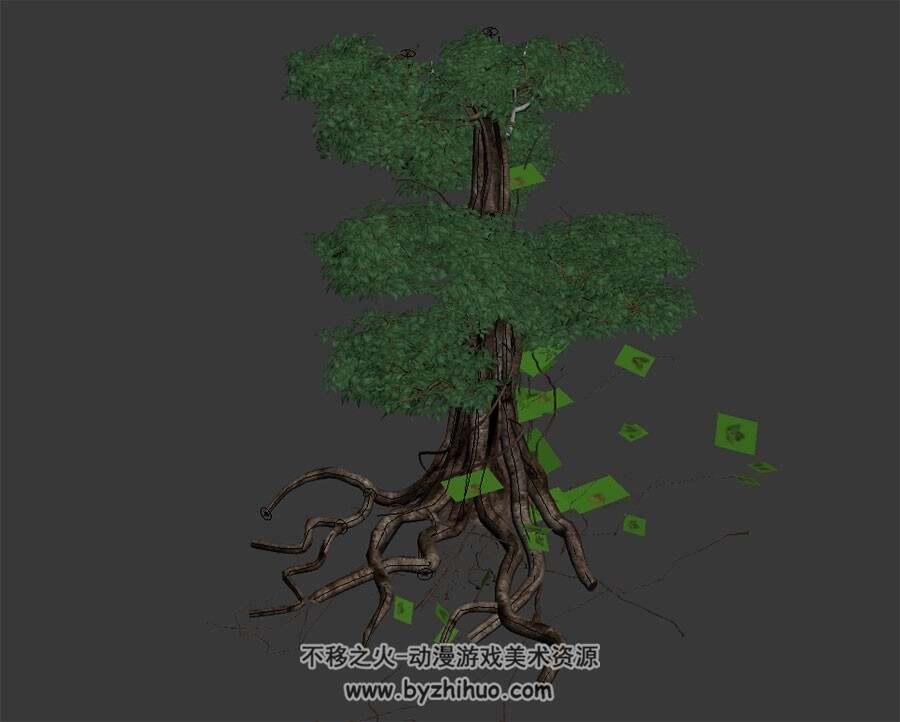 高大的老树 3D模型 四角面max格式下载
