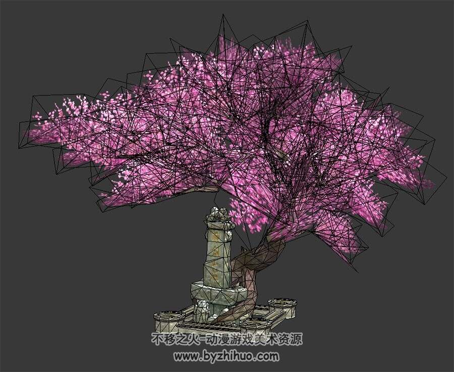园林景观桃树 中式古典 max模式下载 3D模型