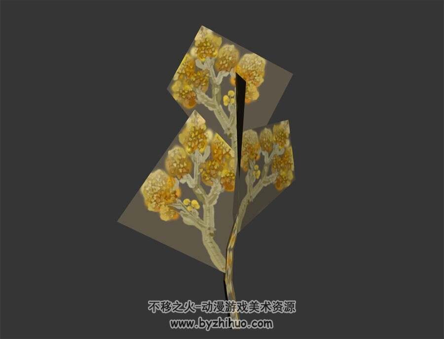 桦树 max格式植物模型 3D模型下载