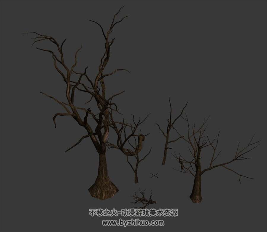 几棵枯树 3D模型下载 max格式
