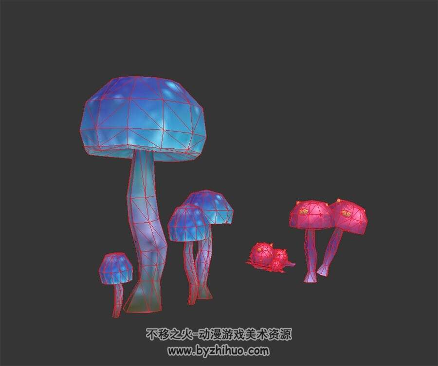 卡通毒蘑菇  max模式下载 3D模型