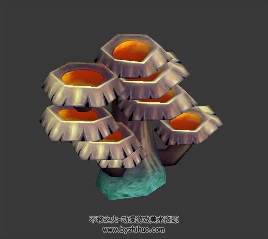 蘑菇树 3D模型 max格式下载