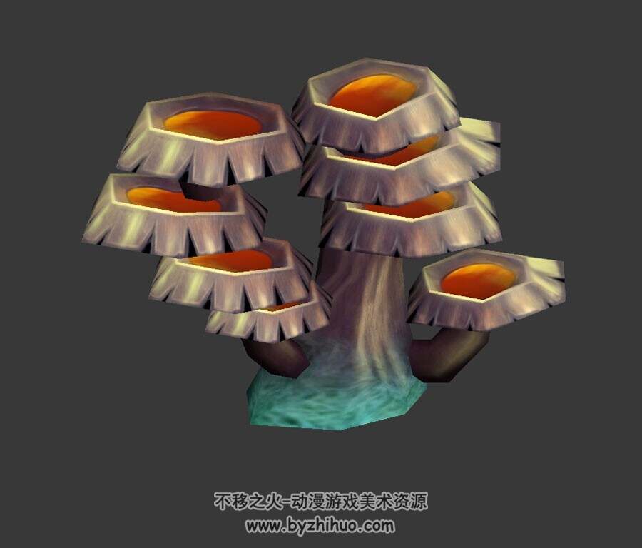 蘑菇树 3D模型 max格式下载