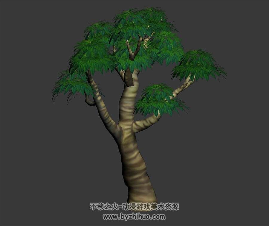 景观小树 3D模型下载 四角面 max格式