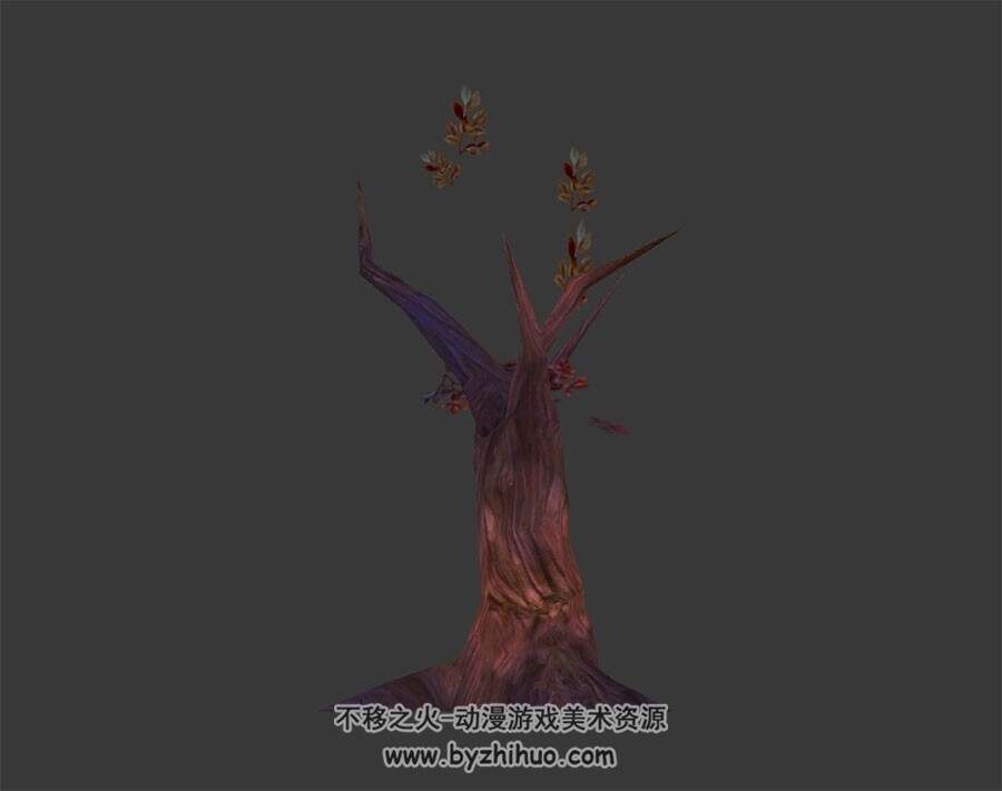 枯树 max格式 3D模型下载 四角面