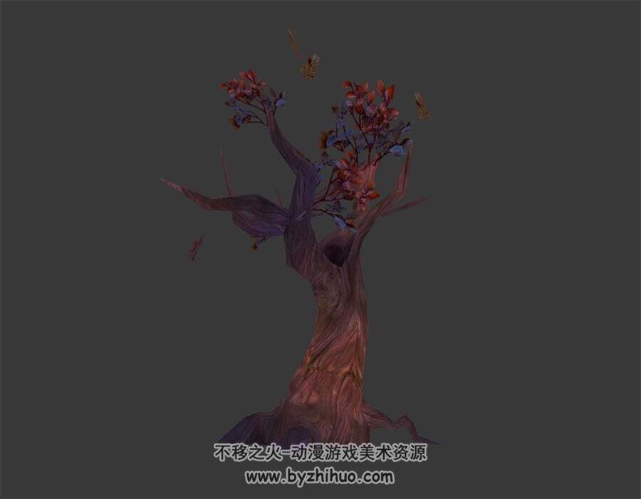 枯树 max格式 3D模型下载 四角面