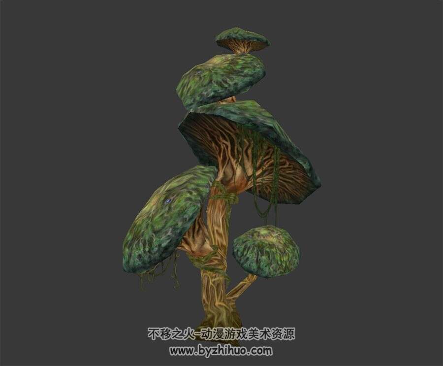 龙血树 四角面3D模型下载 max格式