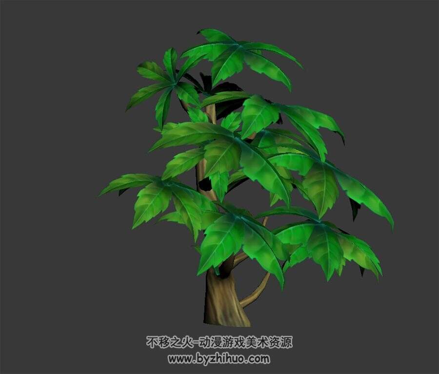 大叶子树 max格式 3D模型下载 四角面