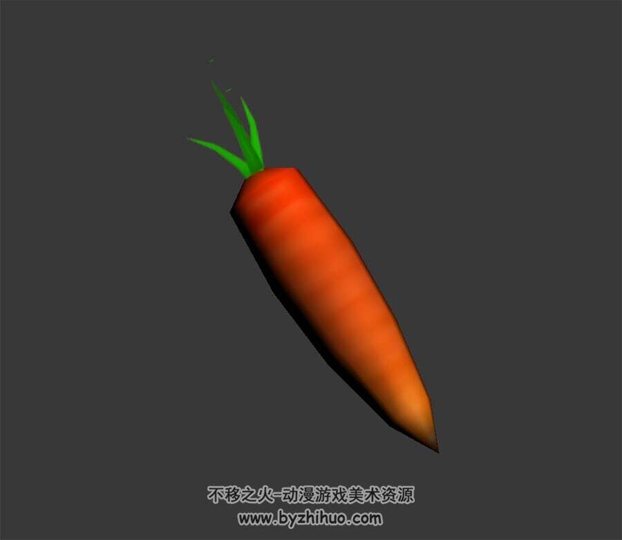 胡萝卜 max模式下载 3D模型 四角面