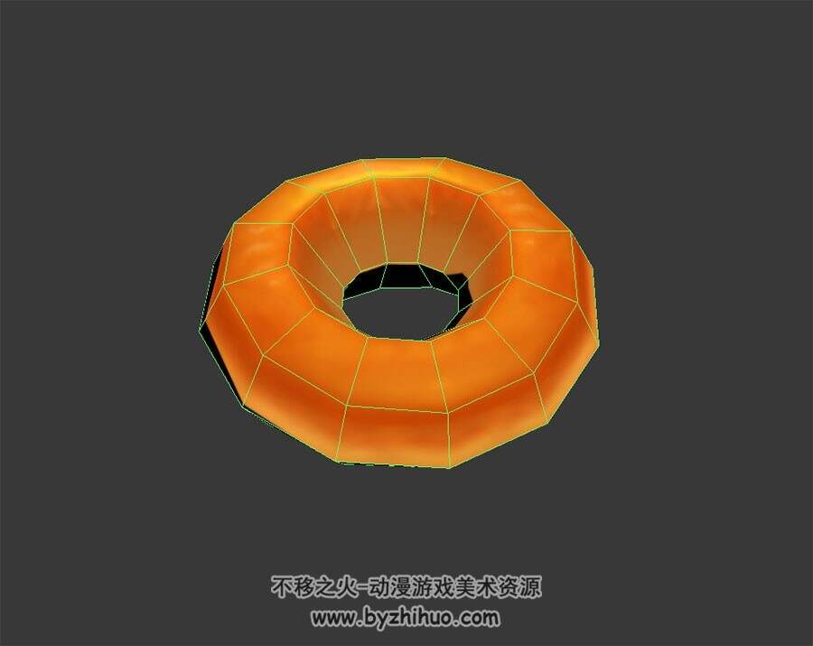 甜甜圈 max格式 3D模型下载 四角面