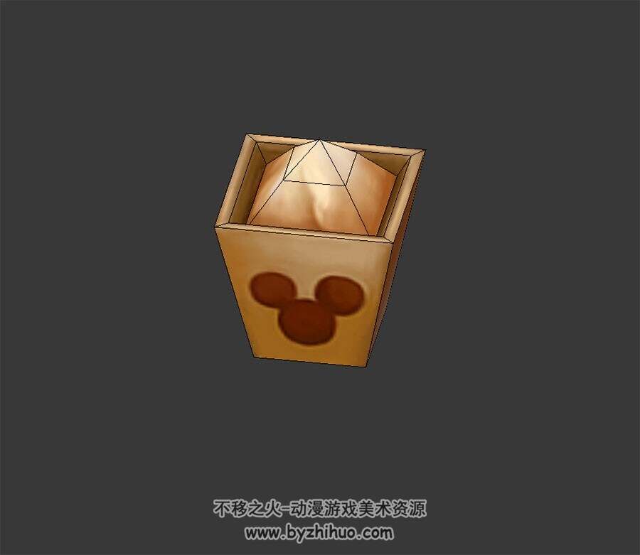 一盒燕麦 四角面3D模型 max格式下载