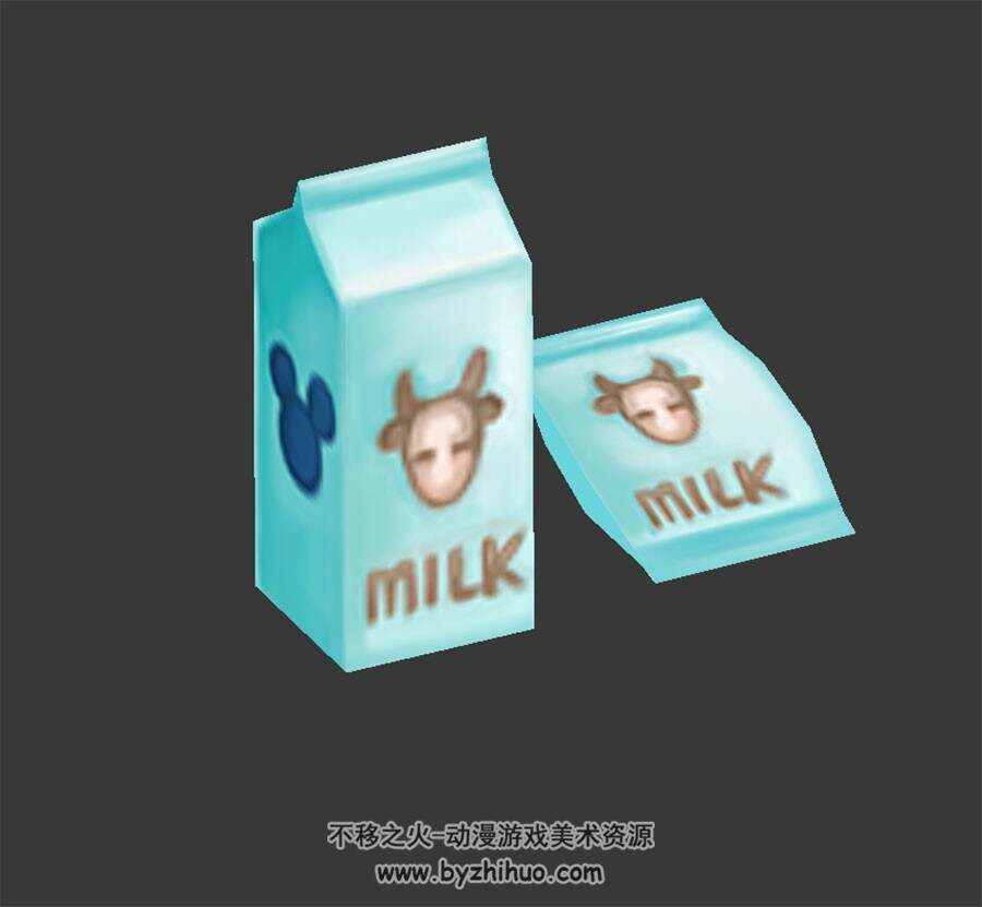 羊奶 3D模型 四角面max格式下载