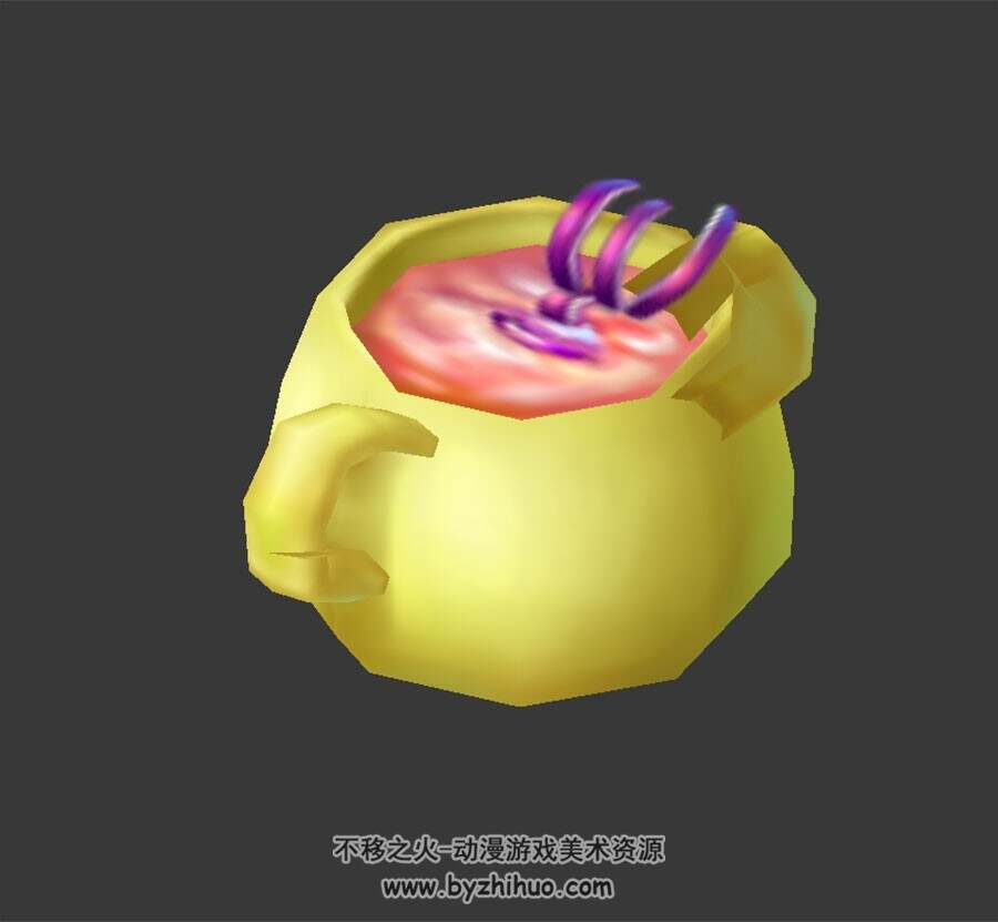 洋葱汤罐 四角面3D模型下载 max格式