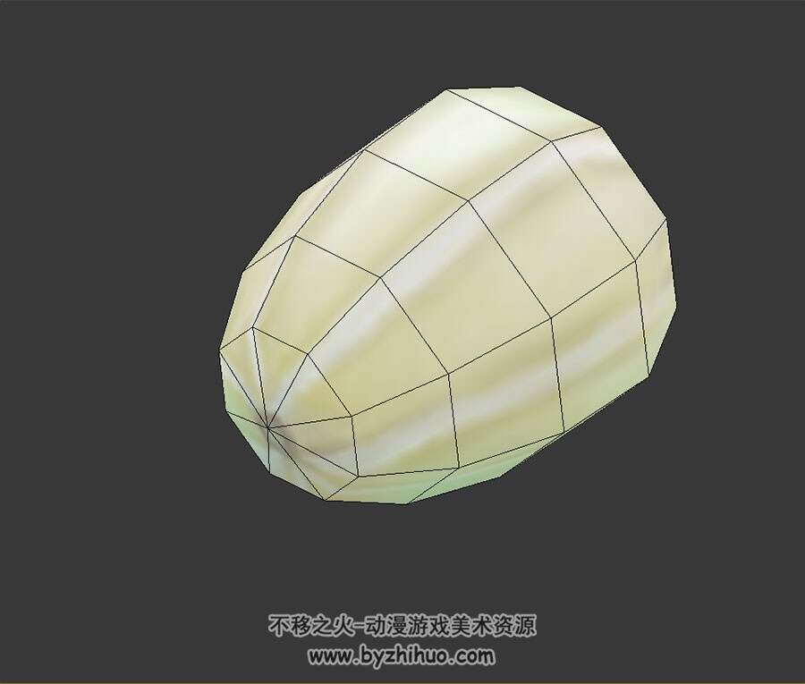 香瓜甜瓜 四角面3D模型下载 max格式
