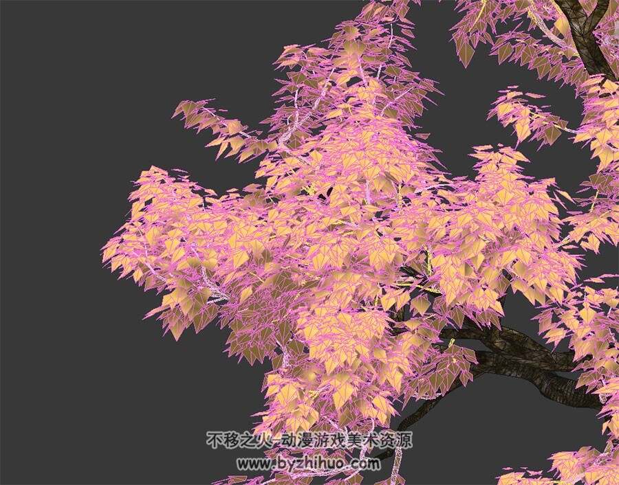 银杏树 max格式 3D模型下载 四角面