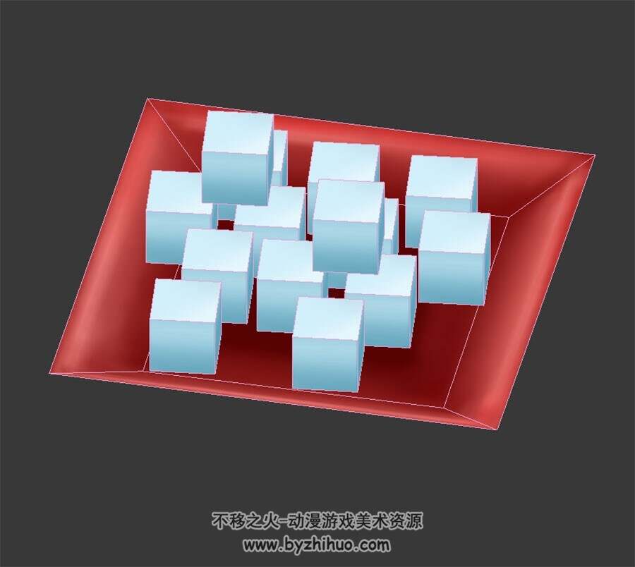 一碟冰糖块 max模式下载 3D模型 四角面