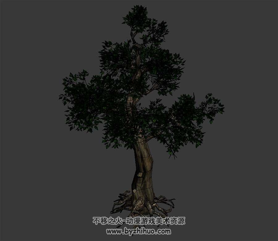 一颗大树 3D模型 四角面max格式下载