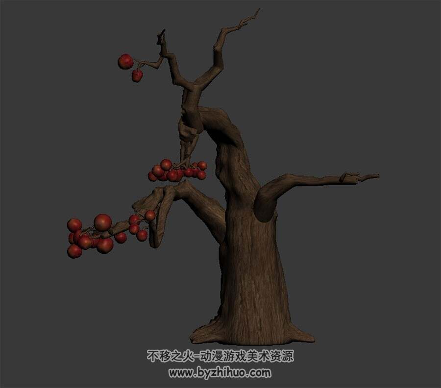 果树 3D模型下载 四角面 max格式