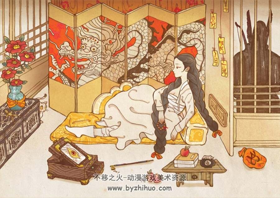 韩国古典Q版卡通插画 创意角色