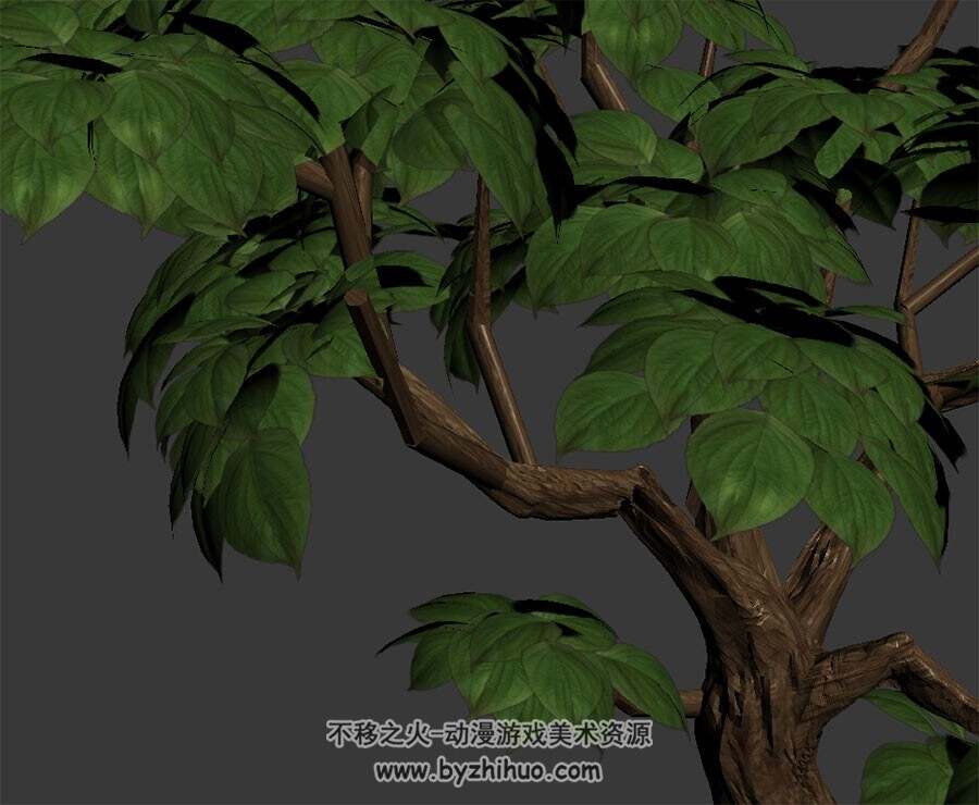 老树 四角面3D模型 max格式下载