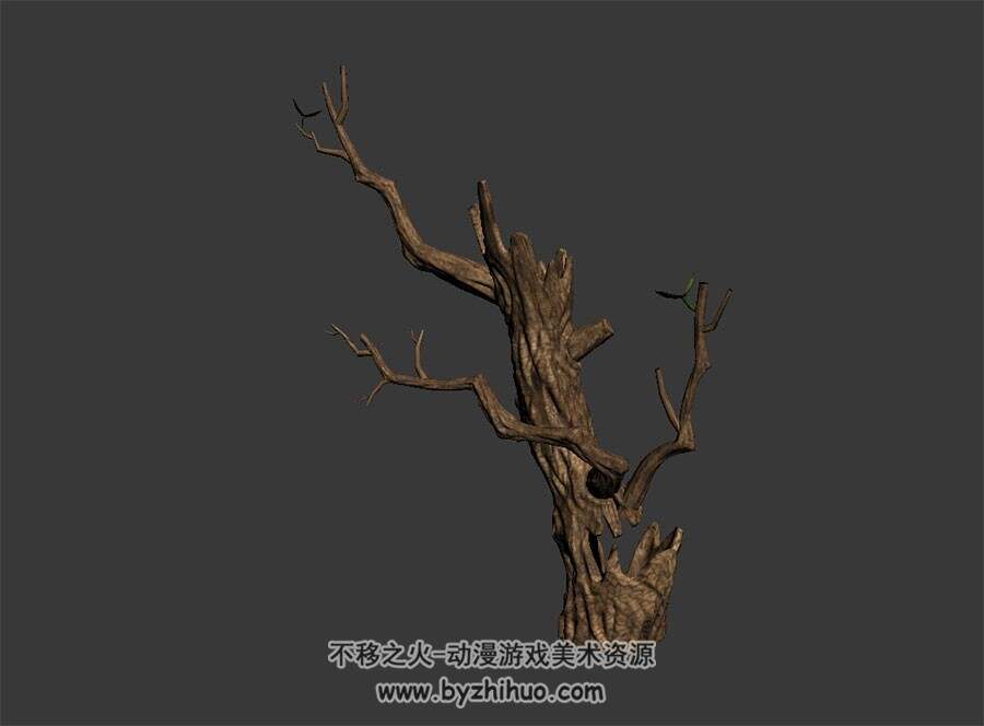 凋零的树 max格式 3D模型下载 四角面