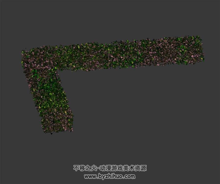 景观灌木 四角面3D模型下载 max格式