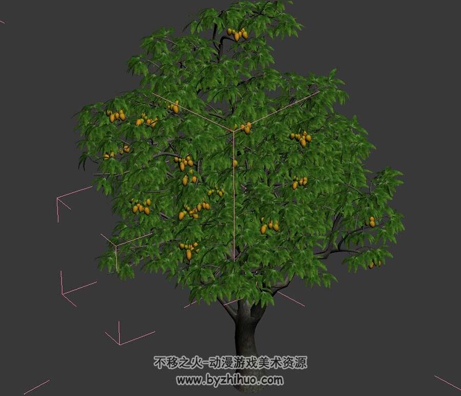 芒果树 3D模型下载 四角面 max格式