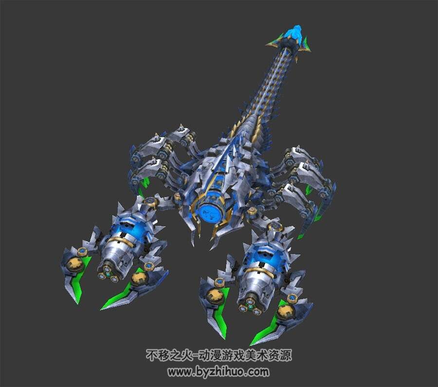 机械蝎子 3D模型下载 四角面 max格式
