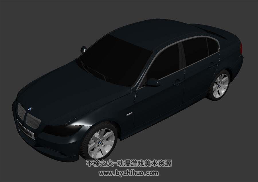 宝马轿车 max格式 3D模型下载 四角面
