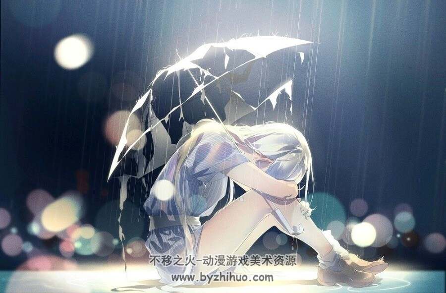 撑伞的女孩专题01~雨天。二次元妹子高清图包。89P！