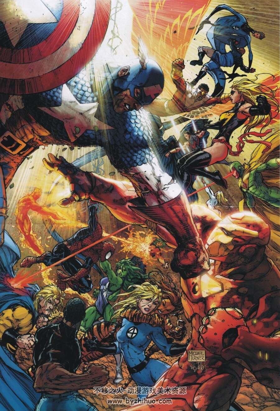 漫威内战 Marvel Civil War Poster Book