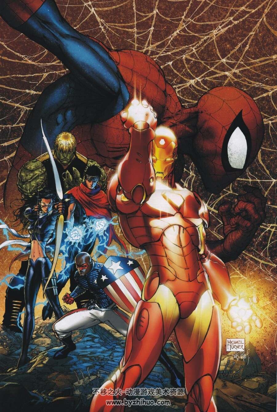 漫威内战 Marvel Civil War Poster Book