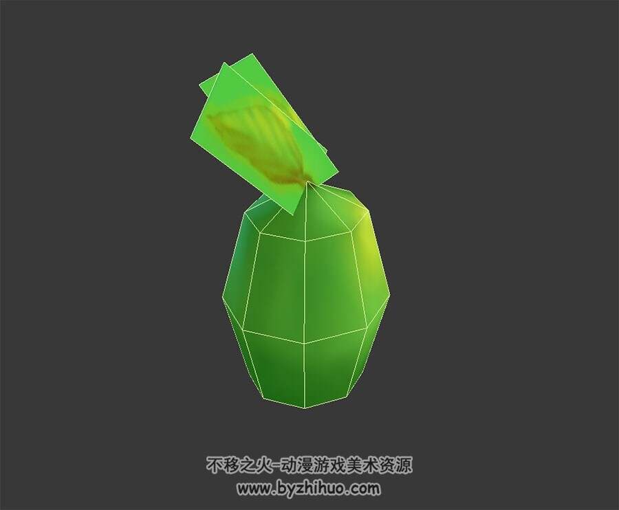 橄榄 四角面3D模型下载 max格式