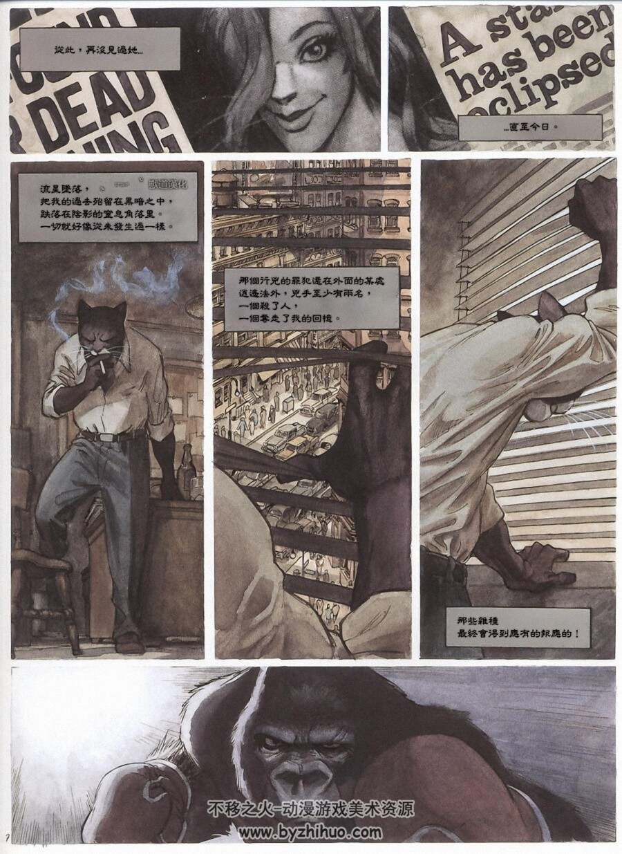 中文稀有资源 黑猫侦探Blacksad 正篇1-5+番外篇