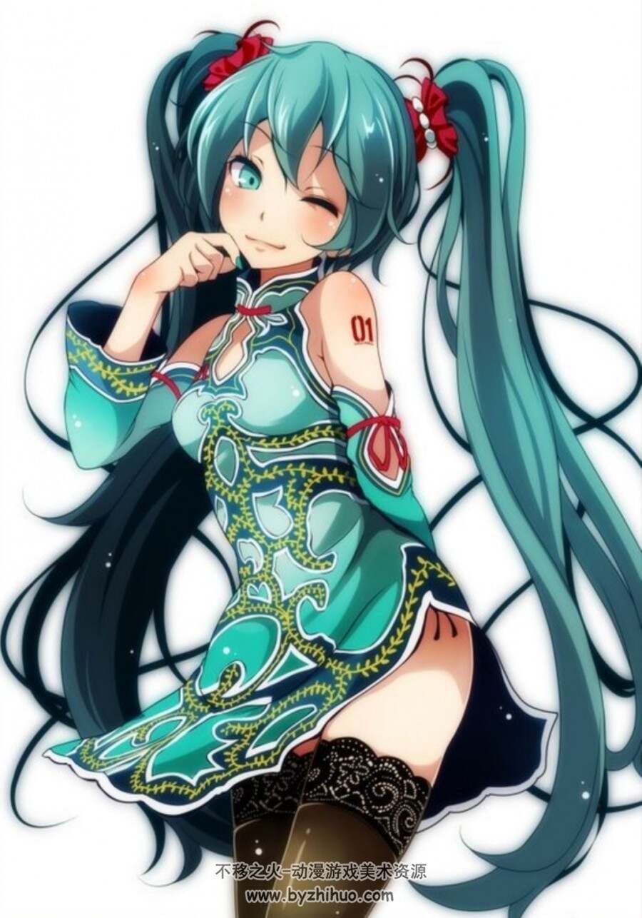初音未来 二次元角色插画图包 百度网盘分享 55P
