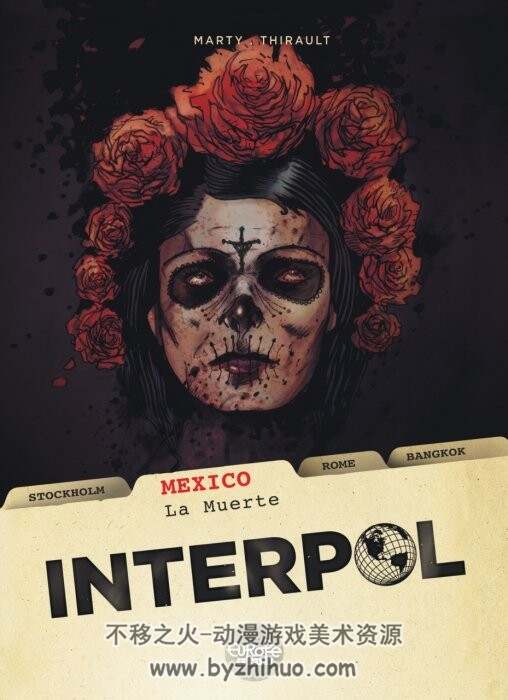 Interpol 国际刑警 英文版 1-3册 法意瑞三国画家接力创作