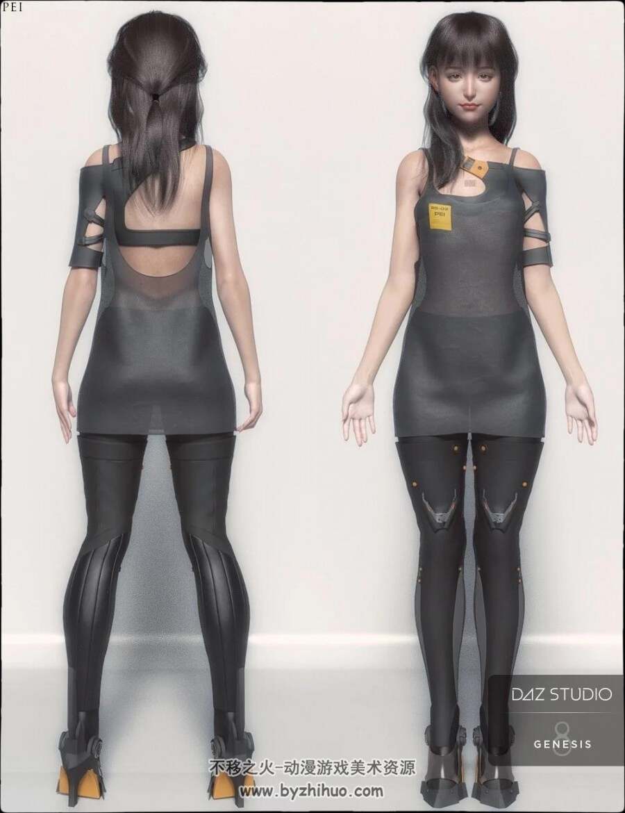 Pei and Pei Suit for Genesis 8 Female daz studio人物模型