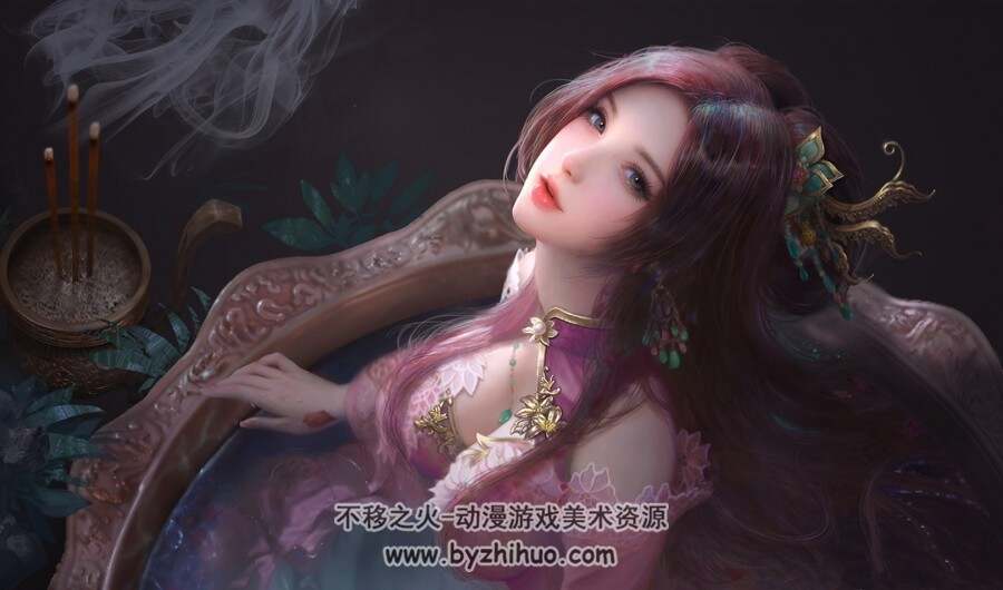 国风中式角色美女古风CG插画原画 游戏动漫高清手机电脑壁纸百度云 538P