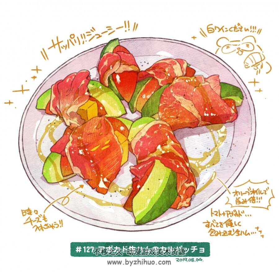 经典漫画食物插画画集 +手绘画法 百度网盘分享下载 1011P