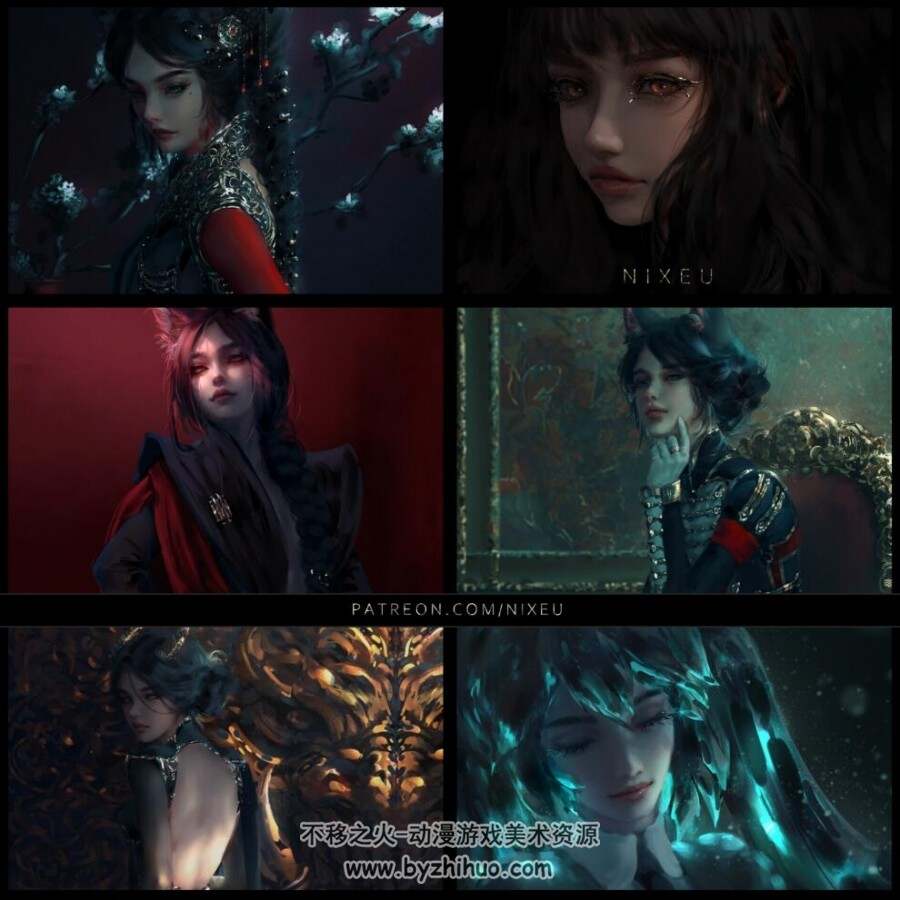 Nixeu大神8月更新4 8k 插画作品图包下载赏析 不移之火资源网