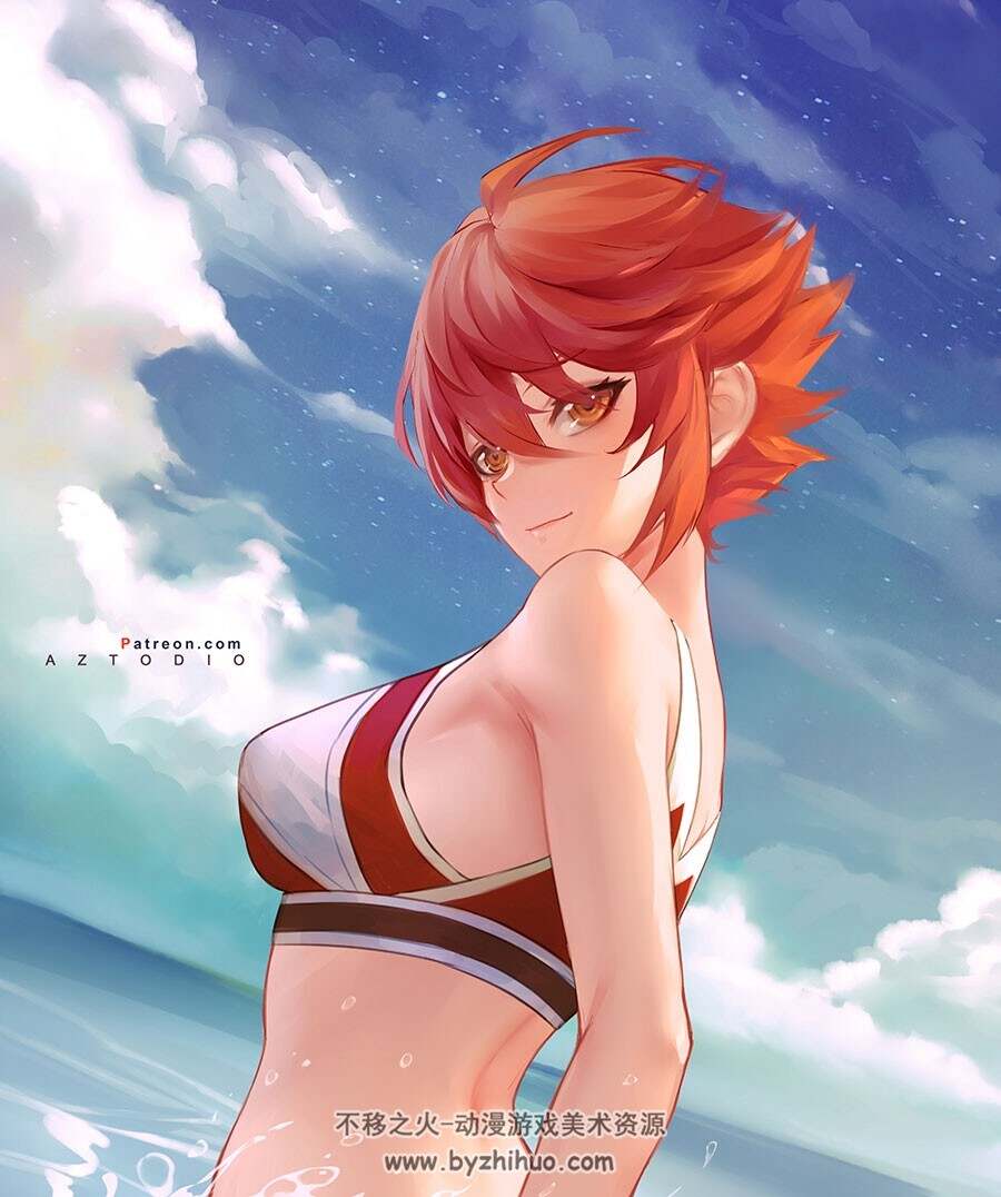 AztoDio 8月更新插画图包 含PSD文件 百度网盘分享 54P