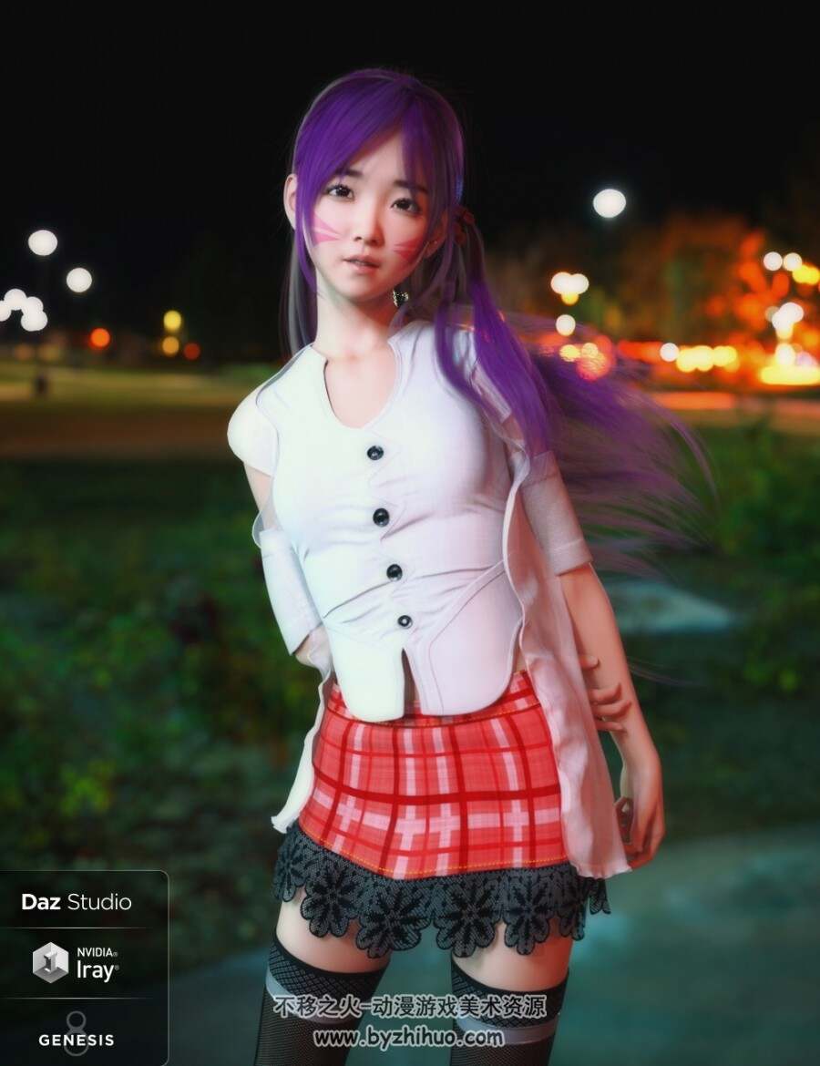 Hashimoto Character and Hair for G8F Daz stdio模型