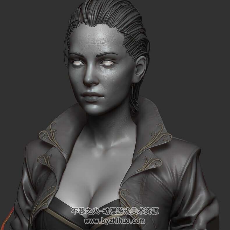 女战士3D模型建模教程 - Flamembra 3D Model