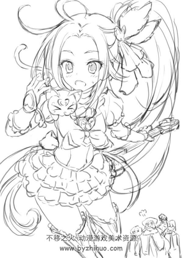 普通难度 人物插画线稿美术素材分享参考 357P