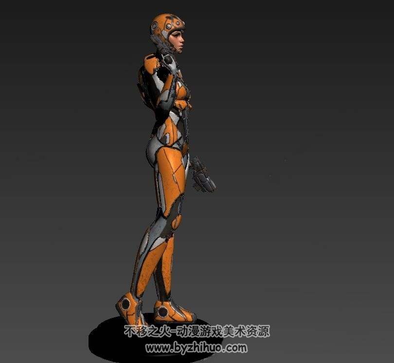 科幻女战士角色3D模型 百度网盘下载