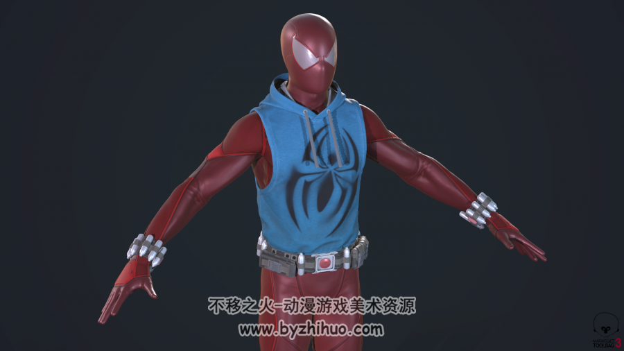 Spider-Man-Scarlet Spider 蜘蛛侠 猩红蜘蛛 3D模型观看